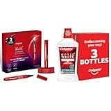 Colgate Optic White Overnight Teeth Whitening Pen, Enamel Safe and Vegan, Teeth Stain Remover & Optic White Whitening Mouthwash, 2% Hydrogen Peroxide, Fresh Mint, 32 Ounce, 3 Pack