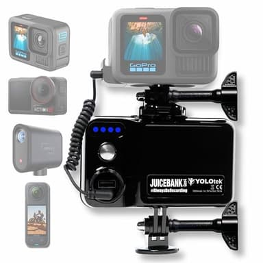 YOLOtek JUICEBANK 7800mAh - Veteran Owned - Portable Charger for GoPro Battery Pack Hero 13, 12, 11, 10, 9 DJI, Insta360, MEVO & More - Go Pro External Battery, Power Bank Camera