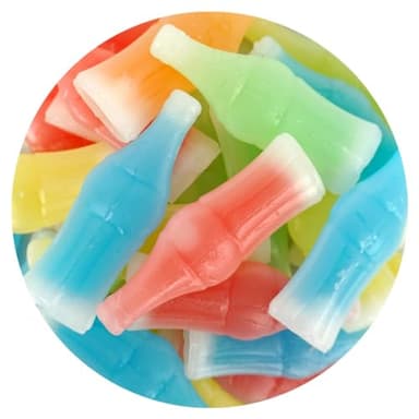 Wax Bottle Candy, 1lb Bulk Bag, Wax Juice Bottle, Retro Candy