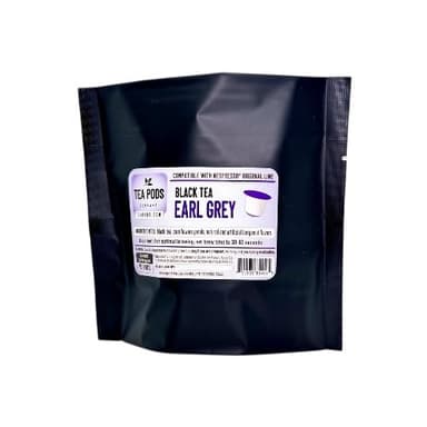Earl Grey tea compatible with Nespresso OriginalLine, bergamot flavor black tea capsules for coffee brewers - Pack of 10 tea capsules
