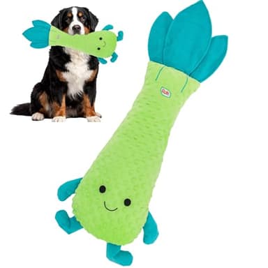 Dole for Pets Giant Plush Dog Toy, Asparagus Large Dog Toy with Squeaker and Crinkly Top, Large Dog Toys for Big Dogs, XL Stuffed Dog Toys