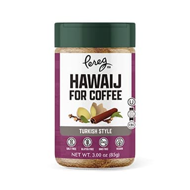 Pereg Coffee Mix | Coffee Spice Mix with Hawaij, Ginger, Cinnamon, Cloves & Cardamom | Mixed Spices for Arabian, Turkish, Coffee or Chai | Made in USA |4.25 Oz