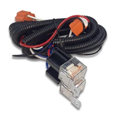 H4 Headlight Relay Harness Kit, 2-Headlight Wiring Harness and Ceramic Socket Plug, Fit for for 9003 H5054 H6054LL 6014 H6024 6052 6053 Subaru Headlamp to Fix Dual Ground Problem