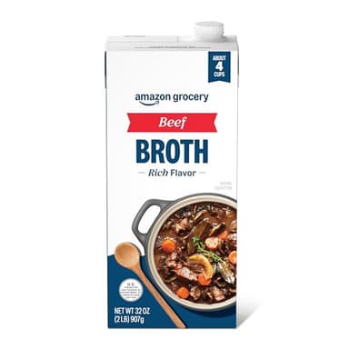 Amazon Grocery, Beef Broth, 32 Oz (Previously Amazon Fresh, Packaging May Vary)