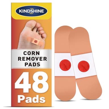 KINDSHINE 48P Corn Remover Pads for Feet and Toes, Extra Strength 40% Salicylic Acid Medicated Patches, Effective Treatment for Small Callus and Dead Skin