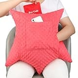 D. Cozy Star Shaped Hysterectomy Pillow with 2 Pockets for Abdominal Surgery Hysterectomy Recovery Must Haves Products Gifts Tummy Pillow with Hands Placement Pouch Minky Dot Red
