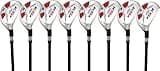 Majek Senior Mens Golf All Hybrid Complete Full Set which Includes #3 4 5 6 7 8 9 PW Senior Flex with Senior Midsize K5s Design High Traction Tech Grips Right Handed Clubs