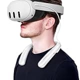 NEWDERY Battery Pack for Meta Quest 3S/3, 10000mAh Hanging Neck Power Bank for Extra 3-5H Playtime, PD Fast Charger for VR Oculus Quest 3S/3/2/1/Pro, Pico 4/4 Pro, HTC Vive, PSVR 2 - White
