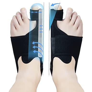 MOONSMILE 1 Pair Foot Bunion Corrector for Women & Men, Night Bunion Splint, Big Toe Straightener, Foot Gear Bunion Brace for Pain Relief