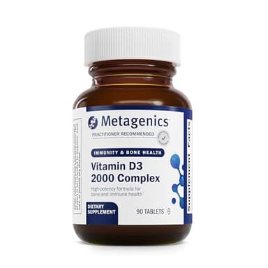 Metagenics D3 2000 IU Complex Vitamin D3 Supplement - Supports Bone Health, Immune & Healthy Inflammation Response* - with Isoflavones for Absorption - Gluten Free - 3 Month Supply - 90 Count