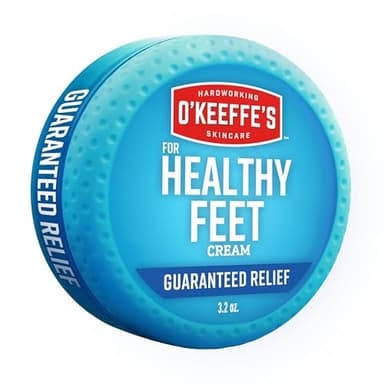 O'Keeffe's for Healthy Feet Foot Cream - 3.2 oz Jar (1 Pack) - Guaranteed Relief for Extremely Cracked, Dry Feet, Repairing Skincare, Instantly Boosts and Retains Moisture Levels