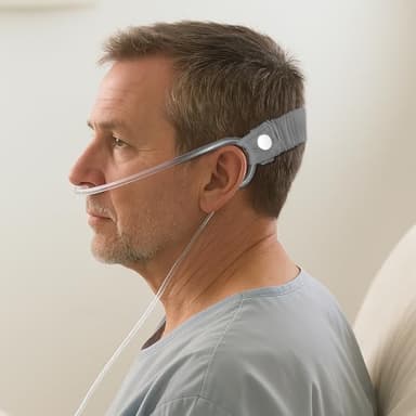 Nasal Cannula Strap Ear Protectors for Oxygen Tubing - Elastic Nasal Cannula Holder | Relieve Ear Pain, Secure Comfort Fit (Gray)