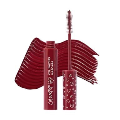 ColourPop BFF Mascara - Volumizing, Lifting & Lengthening Mascara - Buildable Burgundy Mascara with a Twisted, Nylon Fiber Brush - Cruelty Free Eye Makeup - Wine O' Clock (.24 fl oz)