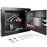 KornerBatl Hidden In Wall Safes Between Studs with Removable Pegboard,0.405 cu ft Hidden Security Floor Safe with Key Lock for Handgun, Jewelry, Passport
