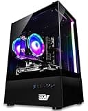 SAAV X1 Prebuilt Gaming PC Desktop - Intel Core i5 3.4GHz, 16GB RAM, GEFORCE GTX 750 GDDR5 GPU, 512GB NVME SSD, WiFi 6, Bluetooth, Win 10, Mouse Keyboard, PC Gaming Computer Desktop, 1-Year Warranty