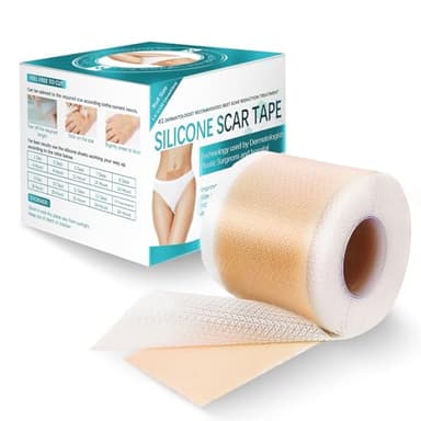 Silicone Scar Sheets, Silicone Scar Tape(1.6” x 120” Roll-3M), Scar Removal Away Strips for Surgical Scars, Keloid, C-Section, Burn et