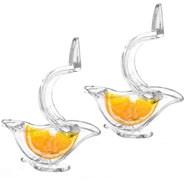 OSVJE 2Pcs Manual Lemon Slice Squeezer Lemon Juicer, Plastic Portable Fruit Juicer, Bird Shape Hand Squeezer for Orange Lime Pomegranate