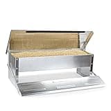 Ruralty Automatic Chicken Feeder - Week Supply Metal Chicken Feeders No Waste Rodent Proof - 11lb Capacity Chicken Treadle Feed Trough Poultry Feeder, Quail Feeder, Duck Feeder, Chick Feeder