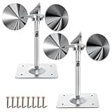 2 Pack Reflective Spinning Bird Deterrent, Wind Powered Aluminum Bird Repeller Scarer Deterrent Devices Outdoor, Repels All Birds Pigeons Sparrows Woodpeckers for Garden Railing Roof Adjustable Neck