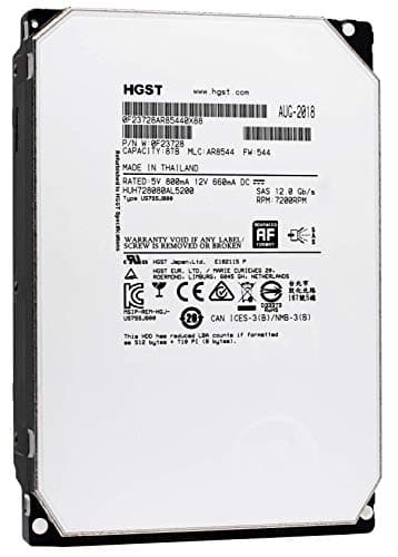 HGST Ultrastar He8 HUH728080AL5200 (0F23728) 8TB 512e SAS 12 GB/s 7200 RPM 128MB Cache 3.5-Inch Enterprise Hard Drive (Renewed)