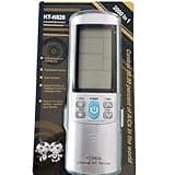 SILVER COLOR AC Remote Control For Carrier Trane Toshiba Sanyo Mitsubishi Fujitsu Hitachi Haier LG York Midea Panasonic Sharp Samsung Kelon Hyundai Gree Funai Daikin Rowa Goldstar Daewoo.