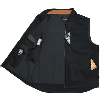 EDTREK Mens Defend Concealed Carry Vest Lightweight For Warm Weather (Black, X-Large)