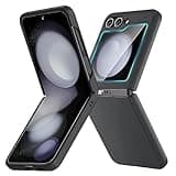 Ruky for Samsung Galaxy Z Flip 5 Case, Full Body Cover Hard PC Ultra-Thin Anti-Scratches Shockproof, Support Wireless Charging Protective Phone Case for Samsung Galaxy Z Flip 5, Black