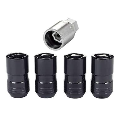 McGard 24216 Black Cone Seat Wheel Locks (M14X1.5 Thread Size) - Set of 4 w/Key