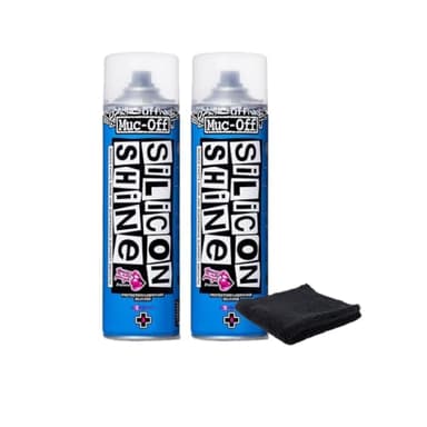 Muc-Off Silicon Shine 500ml, 2-Pack | Quick-Dry & Dirt-Repellent | Enhances Metal, Plastic & Rubber | Suitable for Bicycles, Motorcycles, ATVs & UTVs