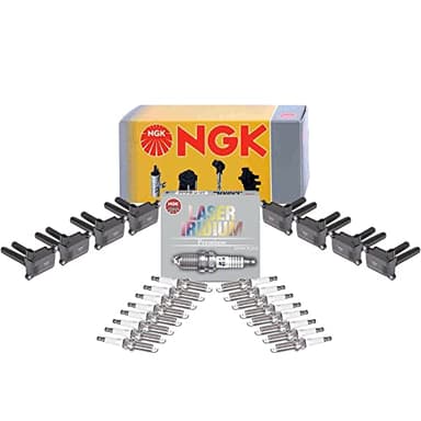 NGK 8 Ignition Coils & 16 Laser Iridium Spark Plugs Kit For Chrysler Dodge Ram