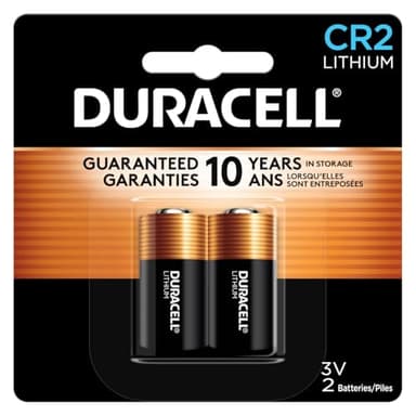 Duracell CR2 3V Lithium Battery, 2 Count (Pack of 1), CR2 Battery Lithium, High Power, Long-Lasting for Video and Photo Cameras, Lighting Equipment, and More