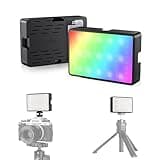 JJC 2600mAh Magnetic RGB LED Light Flash Attachment for Sony ZV-E10 II ZVE10 ZV-1 II ZV-1F ZV1 ZV1F A6600 A6000, Canon EOS R100 R50 M50 & More Cameras, 2500K-8500K, 360° Full RGB Color, Rechargeable