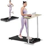 SupeRun Walking Pad, Under Desk Treadmill, 3 in 1 Portable Treadmill with Remote Control LED Display, 2.5 HP Quiet Walking Jogging Machine for Office Home Use, 250 Lbs Capacity