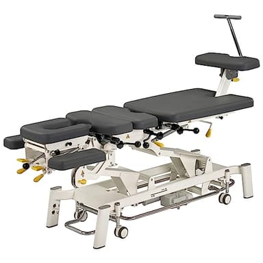 Spa Source OsseFlex Pro - 4 Drop Electric Chiropractic & Massage Table for Professional Chiropractors (Cream)