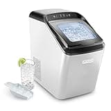 Iceman Countertop Nugget Ice Maker – Pebble Ice Machine, Soft Chewable Pellets in 20 Min, 26Lbs/24H, 3lb. Capacity, Waterline-Compatible, Self-Cleaning, Stainless-Steel + Scoop