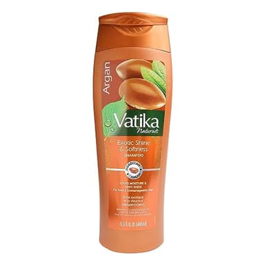 Dabur Vatika Naturals Shampoo for Women - Nourishing, Strengthening & Moisturizing Cleanser for All Hair Types including Curly & Damaged Hair (400ml Bottle Argan)