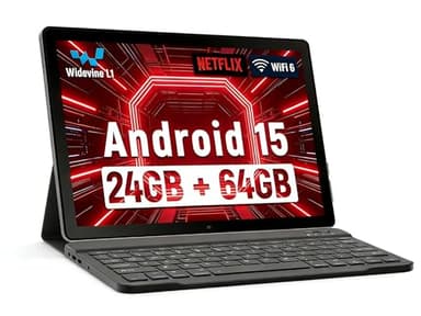 Latest 2026 Upgraded Android Tablet 10.1 Inch with IPS HD Touch Screen, Dual Camera, 64GB Storage 1TB Expansion, 8 in 1 Tablets Kit with Keyboard, Protective Case, Mouse, Stylus, BT 5.4, WiFi 6