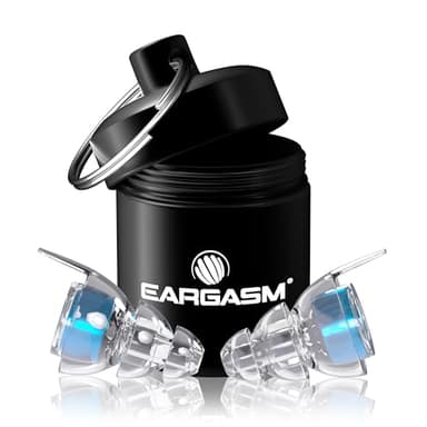Eargasm High Fidelity Blue Earplugs for Concerts, Festivals, Musicians, DJs, Night-Life, Motorcycle Hearing Protection - Reusable Ear Plugs for High Fidelity Noise Reduction up to 21 dB