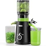 Juicer Machines, ECOSELF Cold Press Juicer with 4.35" Large Feed Chute Fit Whole Fruits & Vegetables, Juicer Machine Self Feeding Effortless for Batch Juicing, High Juice Yield, Easy to Clean