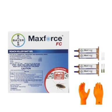 Maxforce Fc Roach Bait Gel 4 Tubes | Premium USA Supply Gloves for Safe Eradication | USA Supply Pest ID Card