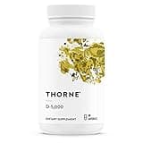 THORNE Vitamin D-5000 - Vitamin D3 Supplement - Support Healthy Bones, Teeth, Muscles, Cardiovascular, and Immune Function* - NSF Certified for Sport - Dairy-Free, Soy-Free - 60 Capsules