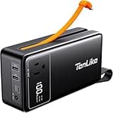 Portable Power Station 99.9Wh Power Bank for Camping Essentials Small Electric Generator Large Lithium Battery with 110V 120W AC Plug in Output 60W Type-C Laptop Home Backup Outdoor Emergency, Black