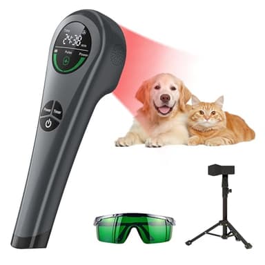 Dog Red Light Therapy Device, 650nm & 808nm Near Infrared Red Light Therapy Wand for Human and Pets, Portable Handheld Red Light Therapy for Joint, Muscle