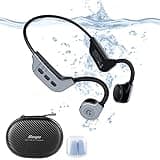 Bone Conduction Headphones - Ultralight IPX8-Waterproof Swimming Headphones-Bluetooth 5.3 Open Ear Wireless Earphones with Mic - MP3 Play Built-in 32G Memory With Case For Swimming Running Surfing