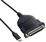 StarTech.com USB C to Parallel Printer Cable - DB25 Female Port for IEEE1284 Printers - Bus Powered - Printer Cable Adapter - USB to DB25 (ICUSBCPLLD25), Black, 6ft