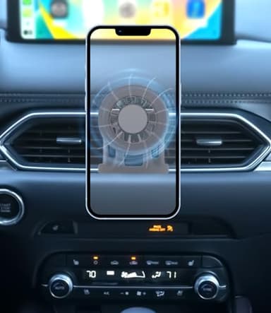 KUCOK Mazda CX-5 Phone Mount for MagSafe, Exclusive Fit for Mazda CX-5 2017-2025, Fit for MagSafe iPhone 17/16/15/14/13/12/Mini Series, Super-Strong Magnet for Air Vent Mazda CX-5 Accessories Holder