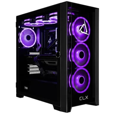 CLX Set Gaming PC - AMD Ryzen 7 9800X3D 4.7GHz, GeForce RTX 4070 Super, 1TB NVMe M.2 SSD, 4TB HDD, 32GB DDR5 RGB Memory, 360mm AIO, WiFi, Windows 11 Home, Black