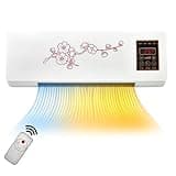 2 in 1 Portable Electric Wall Mount Air Conditioners,Split Max Air Conditioner Portable Electric Heaters for Indoor Use for Bedroom Office Kitchen Bathroom (US Plug)