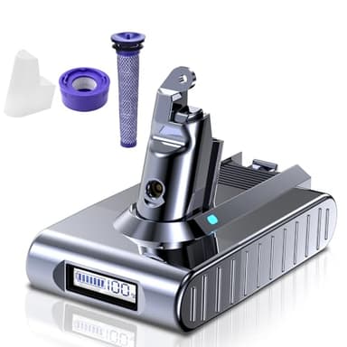 BATTOOL 8000Ah 21.6V V6 Battery Replacement for Dyson V6 Battery VTC4 SV03 SV04 SV06 SV09 967810 DC58 DC59 DC61 DC62 DC72 DC74 Compatible with Dyson V6 Animal Absolute Motorhead Fluffy Vacuum Cleaner