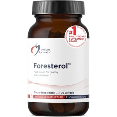 Designs for Health Plant Sterols and Stanols - Foresterol Stanol Sterol Supplement with Beta-Sitosterol from Coniferous Pine - Designed to Help Maintain Healthy Cholesterol Levels (90 Softgels)